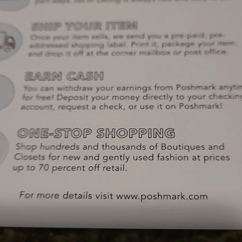 Small Business Poshmark Essentials Cards MARKETING THICK swag postcards